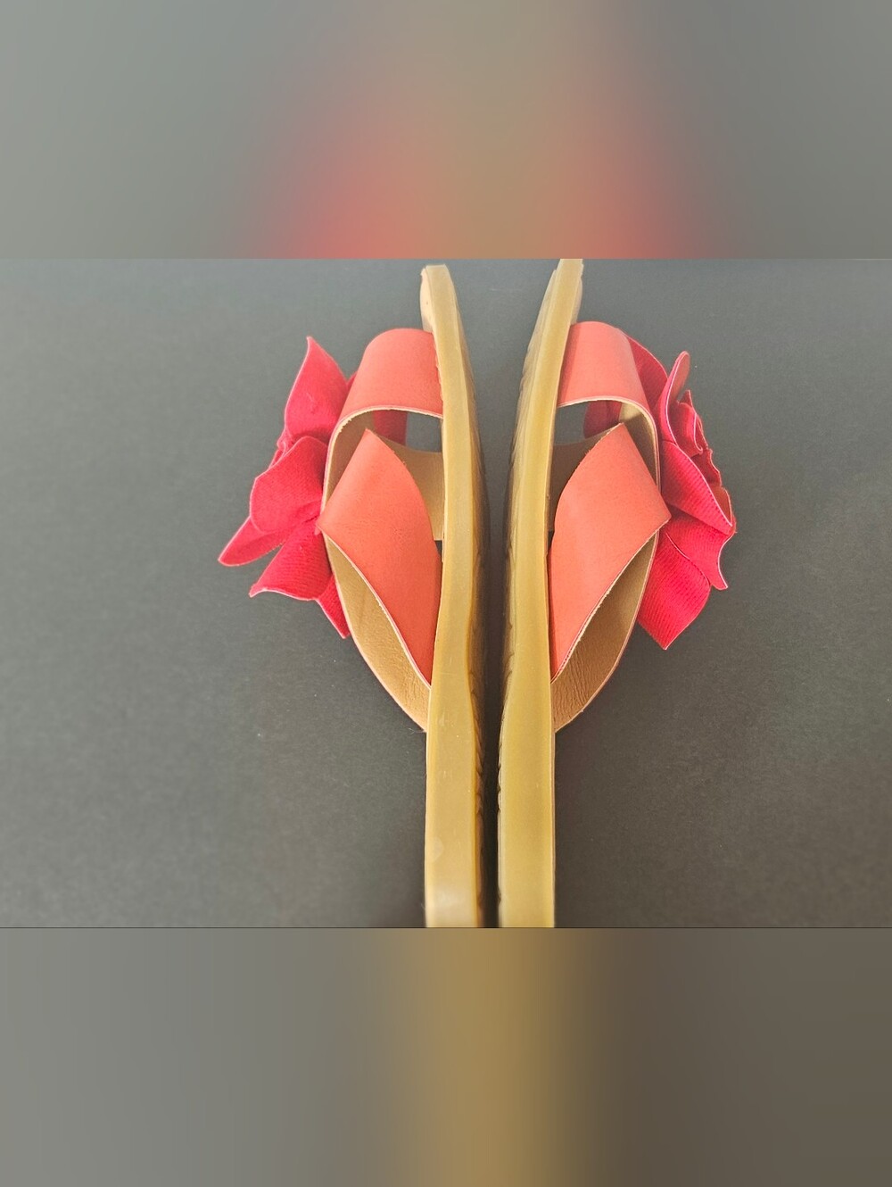 ​b.o.c. Born Concept Women's Red Floral Slide Sandals Size 7 M Faux Leather - Picture 12 of 16